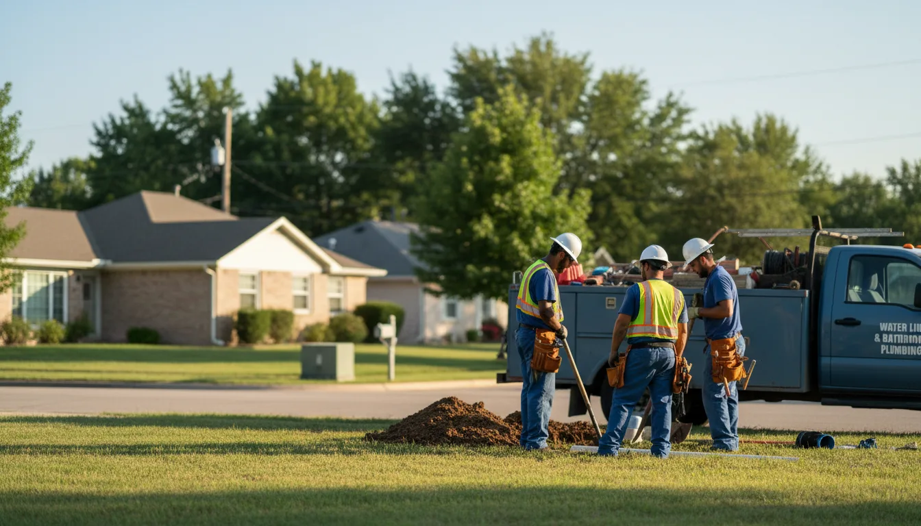 Residential water line and bathroom plumbing service in Saint Meinrad, IN